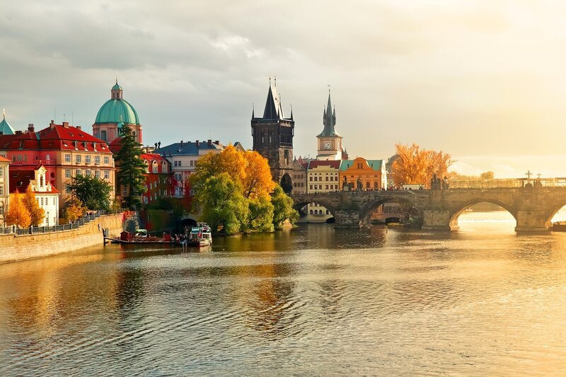 Prague Skyline with Charles Bridge