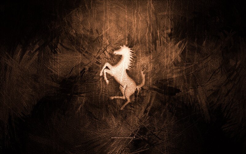 Prancing Horse Logo — Brown, Dramatic, Digital Art
