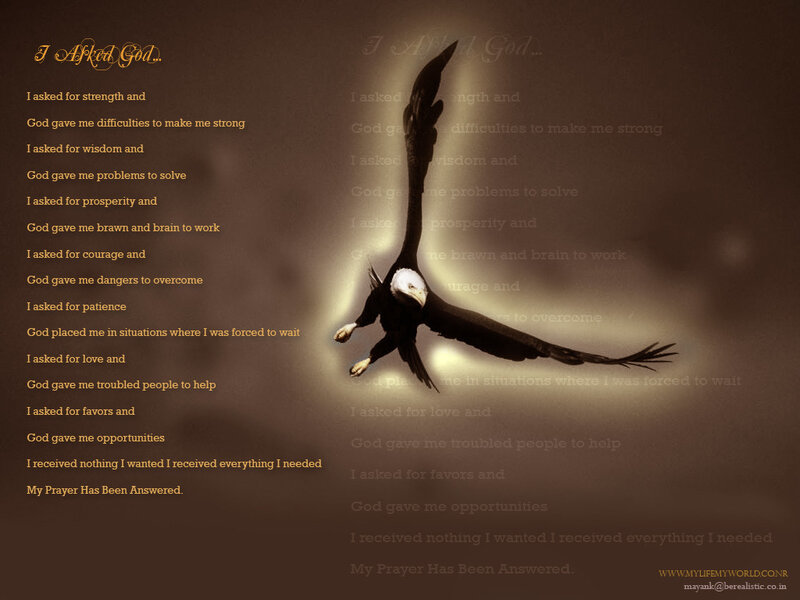 Prayer and Eagle Image
