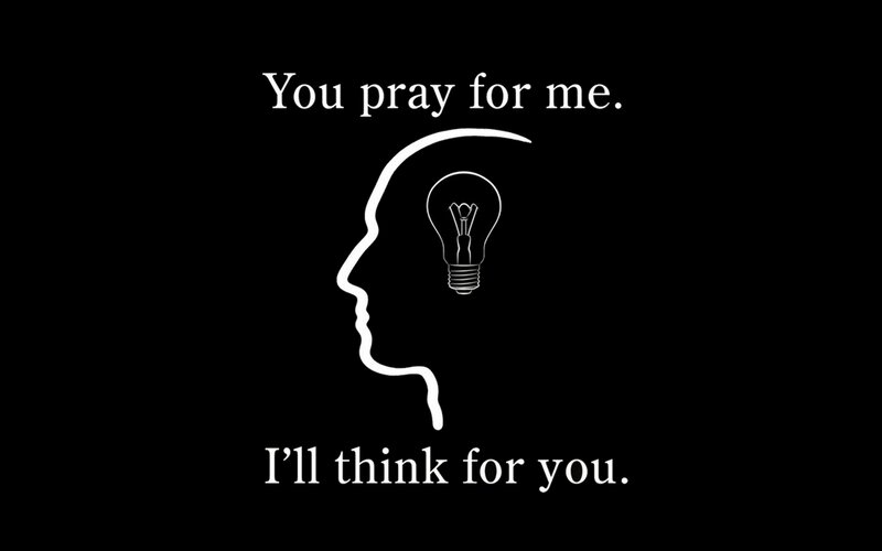 Prayer and thought concept