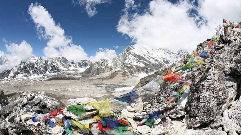 Prayer Flags on Mountain