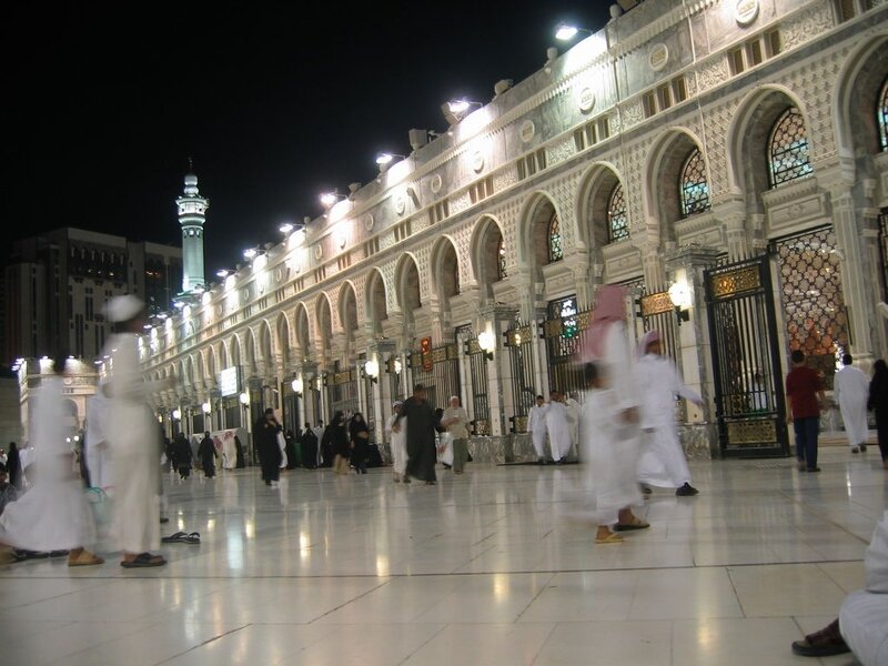 Prayer hall at night