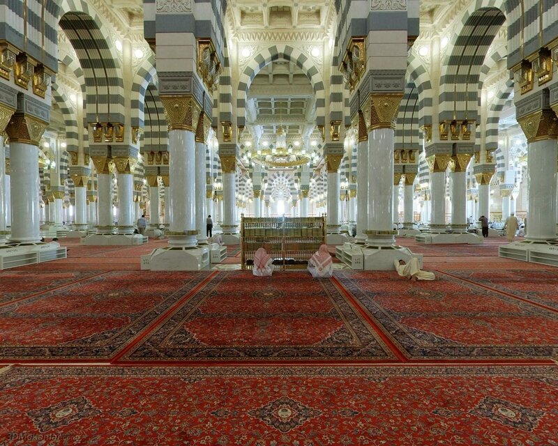 Prayer Hall Interior — Red