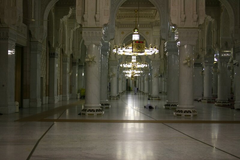Prayer hall of a grand mosque