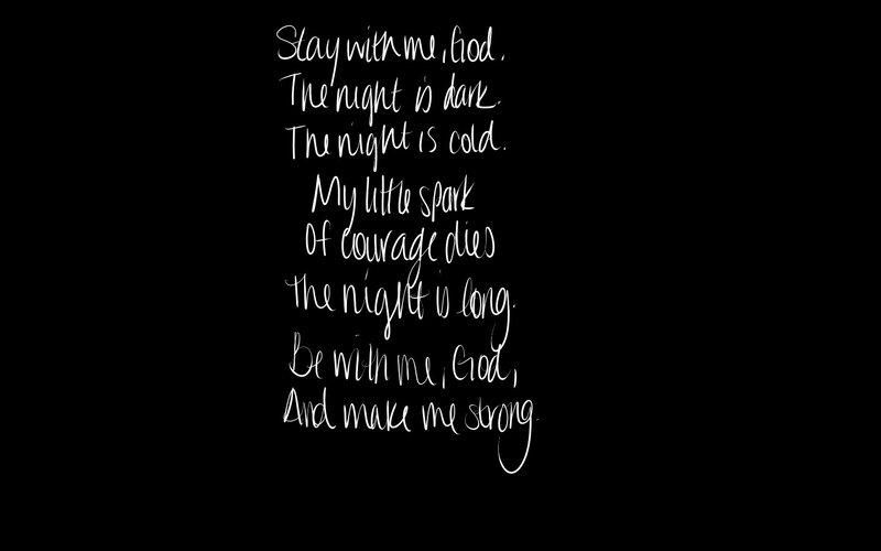 prayer in the dark
