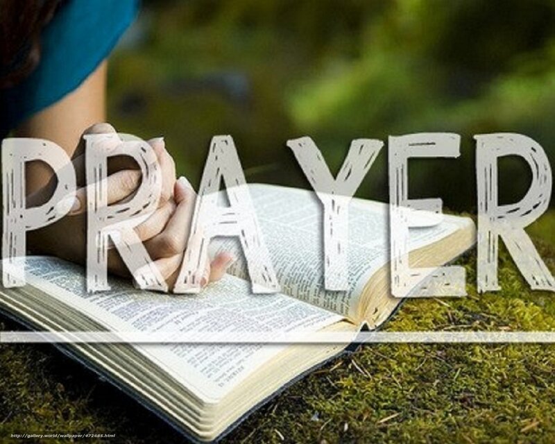 Prayer over open book