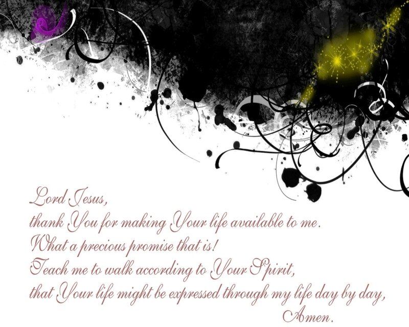 Prayer Text on Abstract Background
