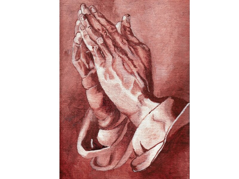 praying hands artwork