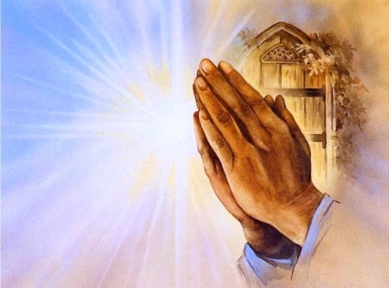 Praying Hands — Blue