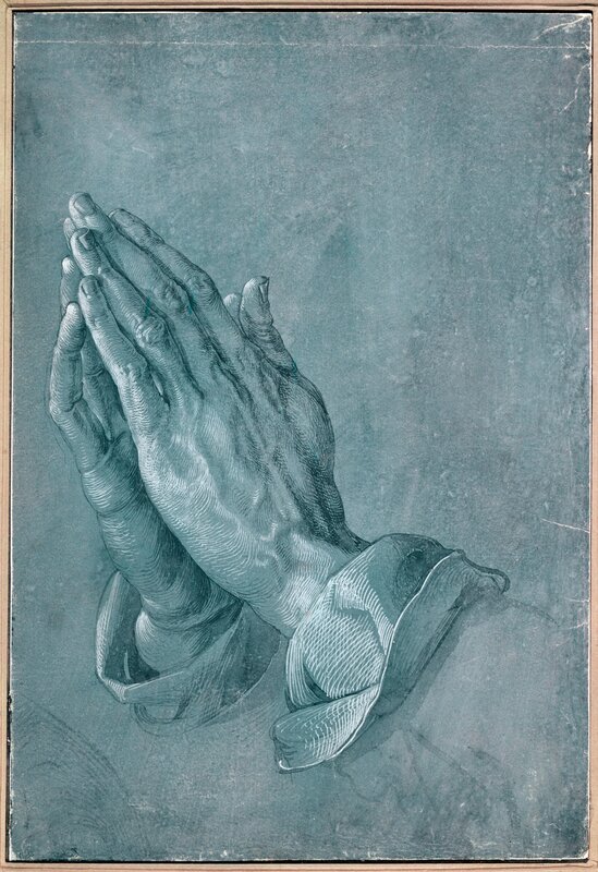 Praying hands drawing