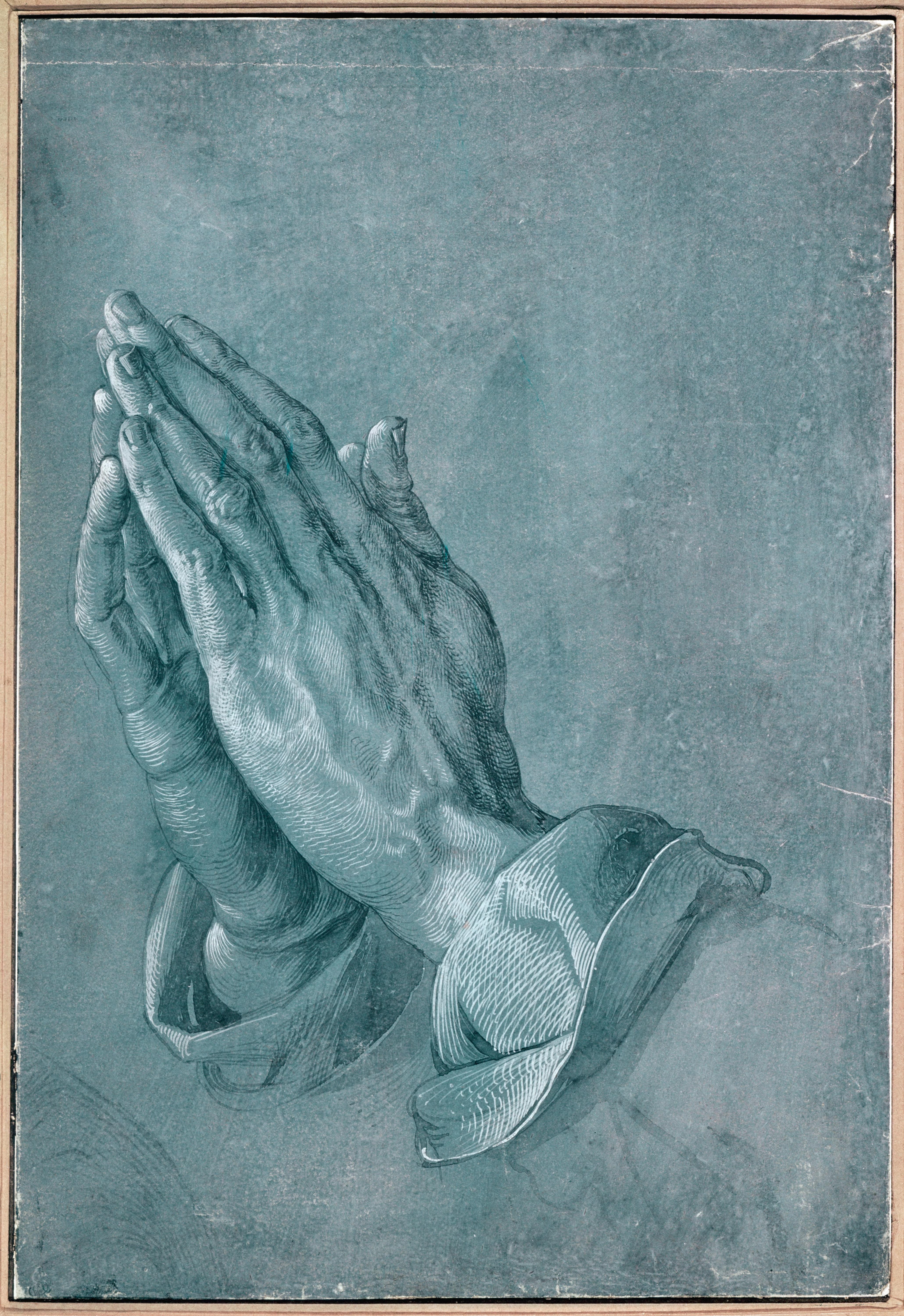 Praying hands drawing