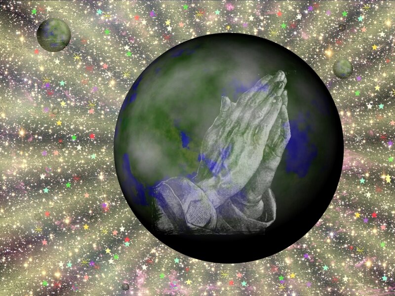 Praying Hands on Planet