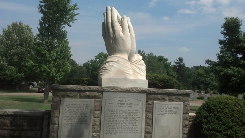 Praying Hands Statue
