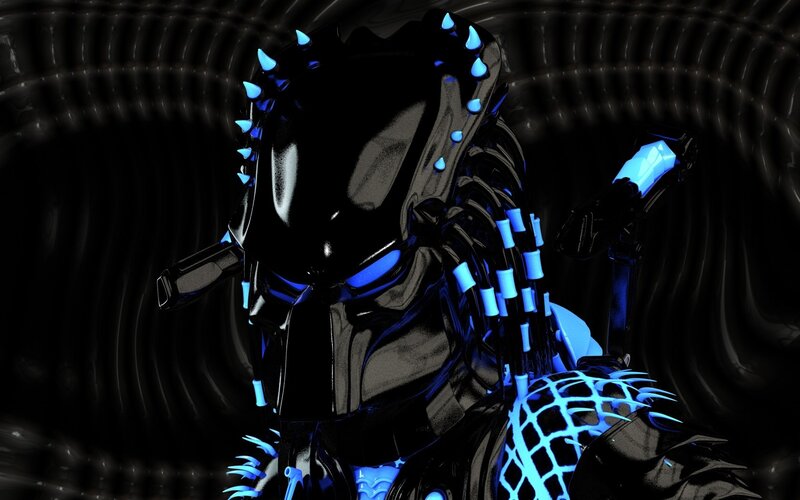 Predator Alien Character — Black, Dramatic