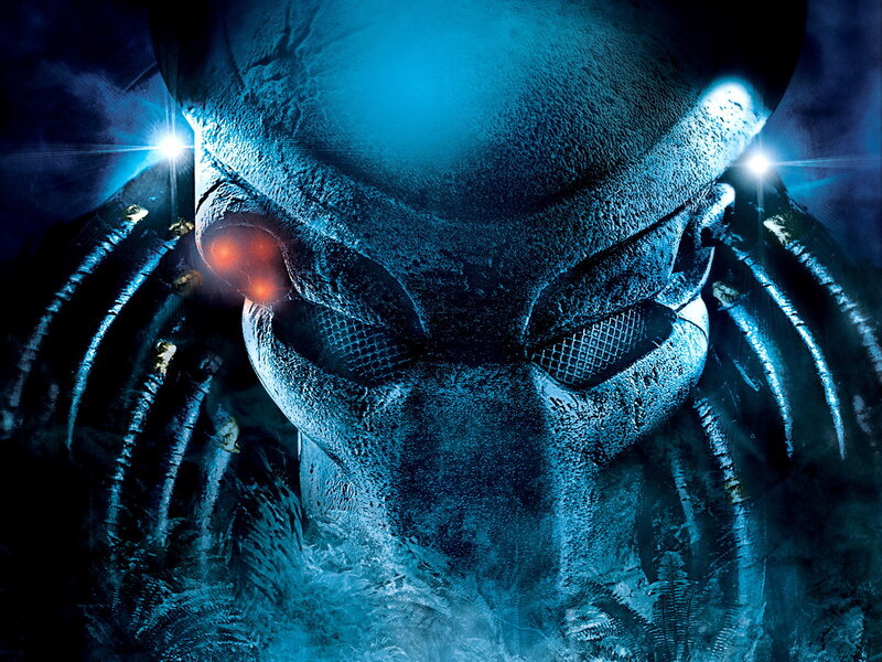 Predator Alien Face — Blue, Dark, Menacing