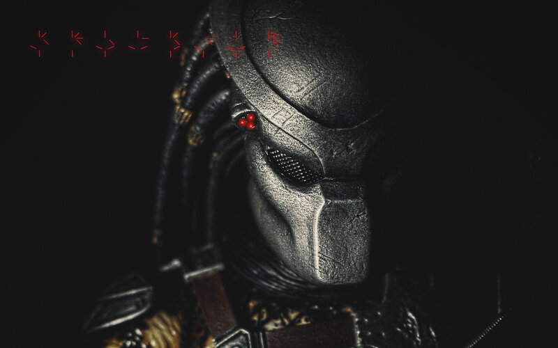 Predator Alien Figure — Black, Dark, Dramatic