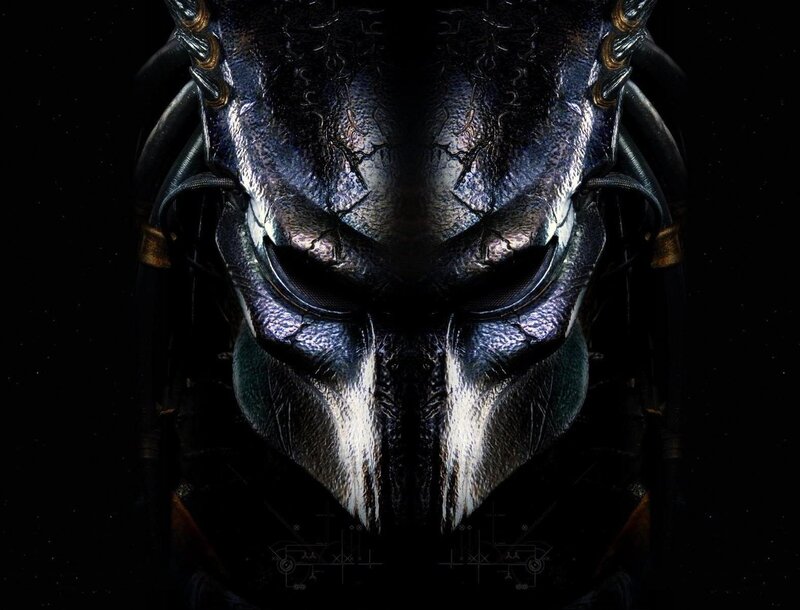 Predator Alien Mask — Black, Dramatic, Night