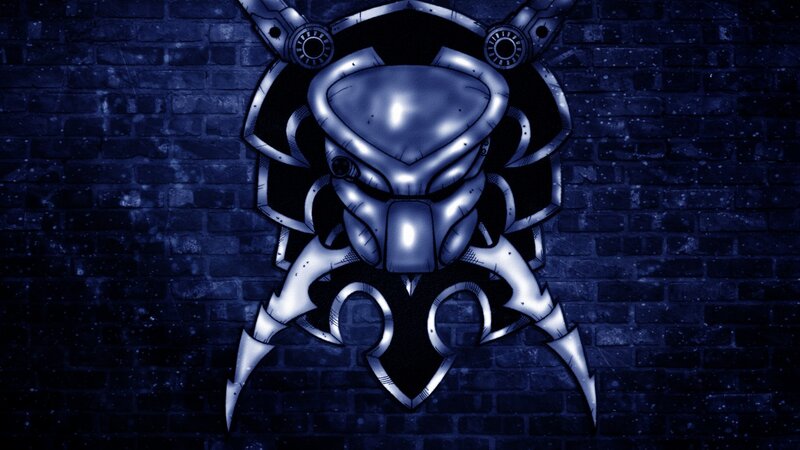 Predator Alien Mask — Blue, Dark