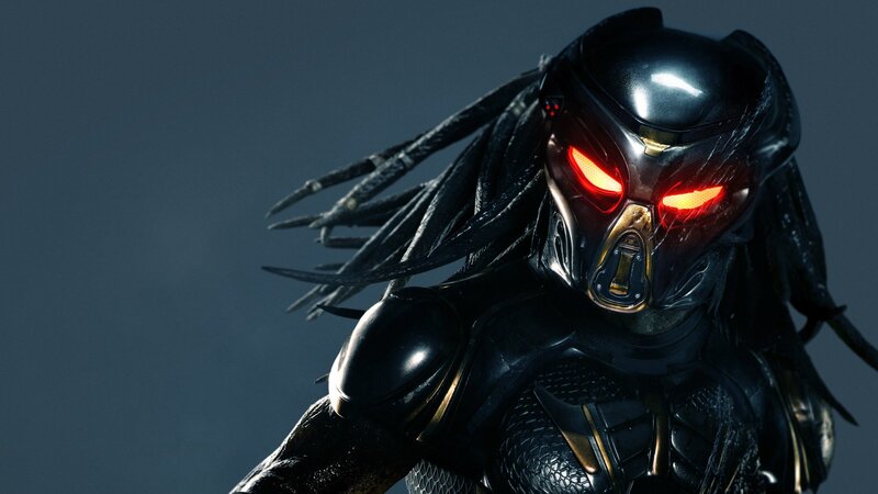 Predator Alien Warrior — Black, Dark, 3d Render, Glowing Eyes