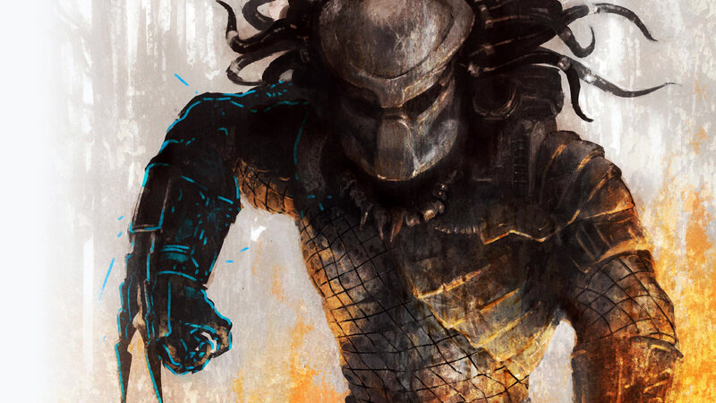 Predator Alien Warrior — Black, Dramatic, Digital Art