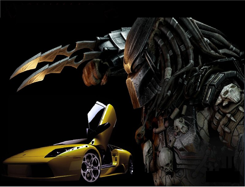 Predator Alien with Car