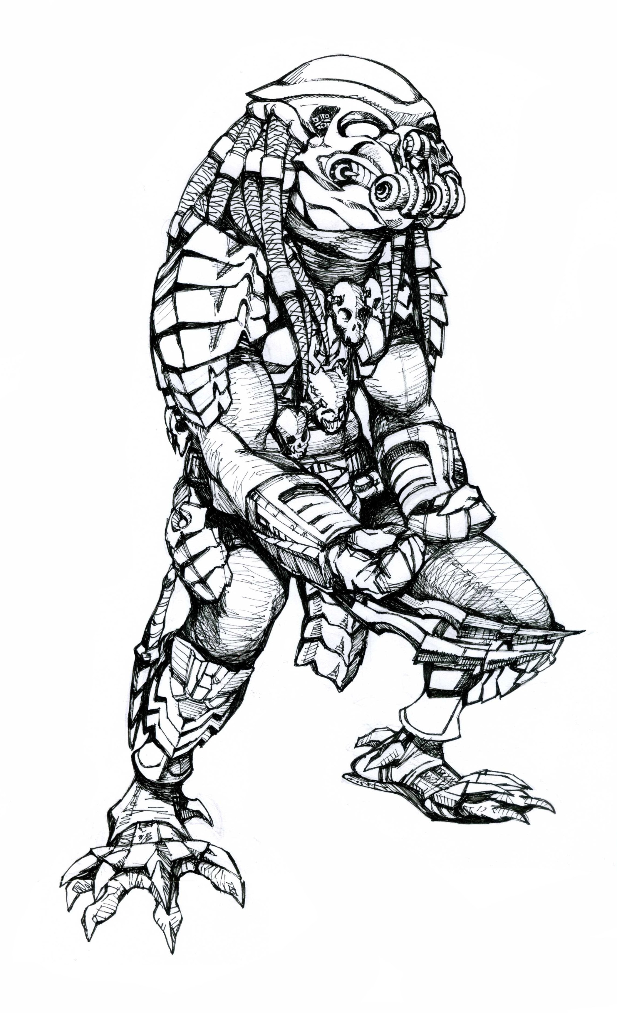 Predator character sketch