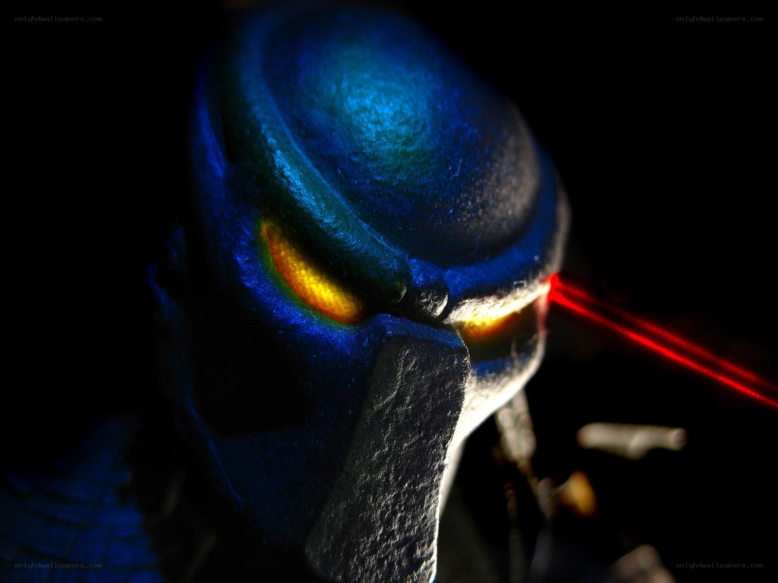 Predator helmet with laser