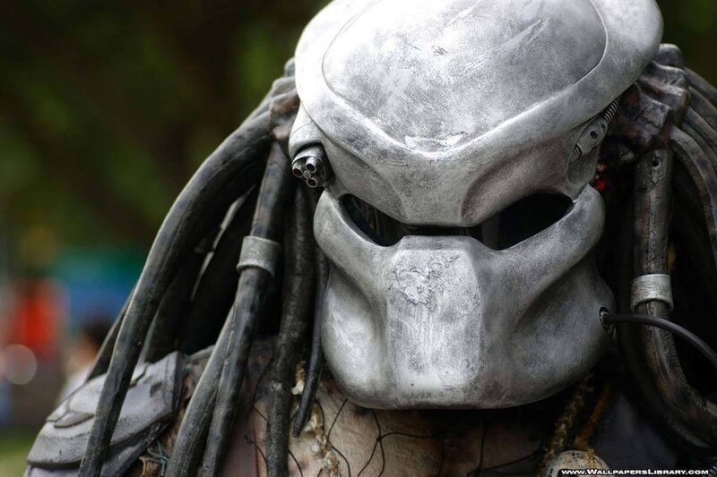 Predator mask close-up