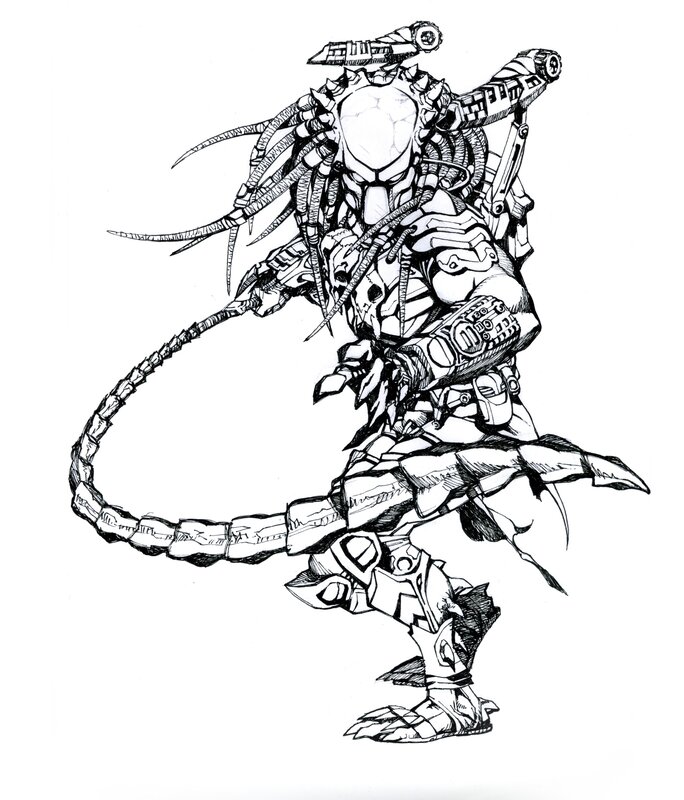 Predator Warrior — Black, Aggressive
