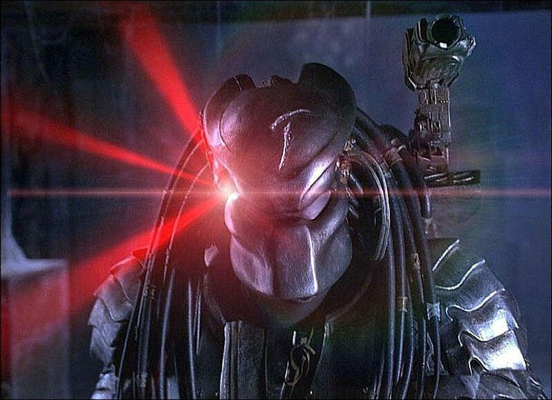 Predator with red laser