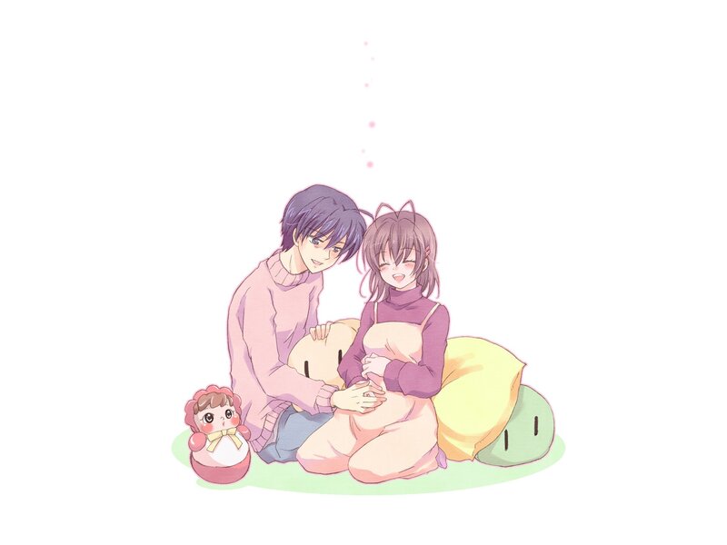 Pregnant Couple Sitting