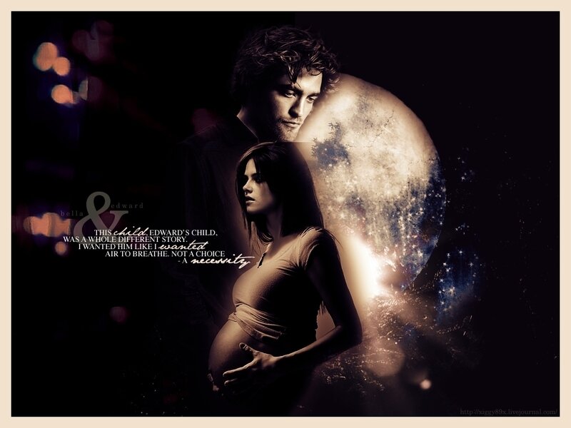 Pregnant Woman and Man — Black, Dramatic
