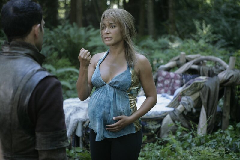 pregnant woman in forest