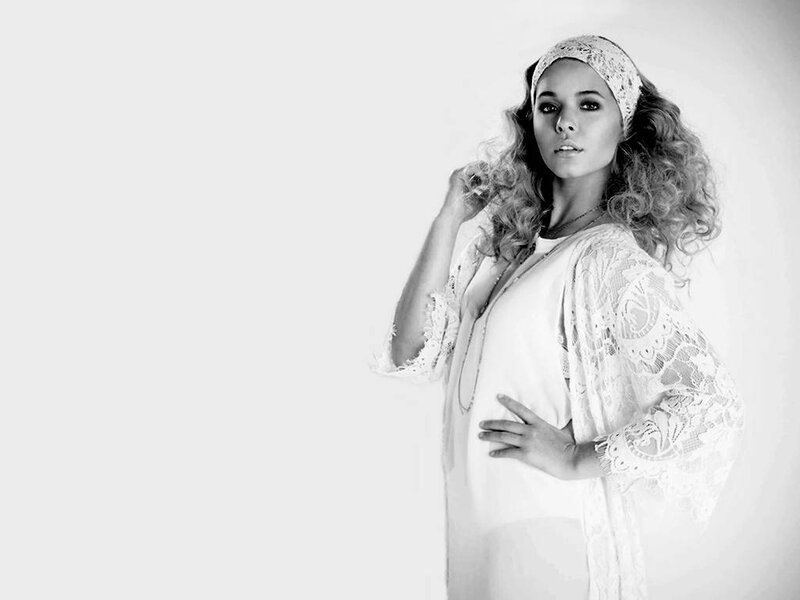 Pregnant Woman in Lace