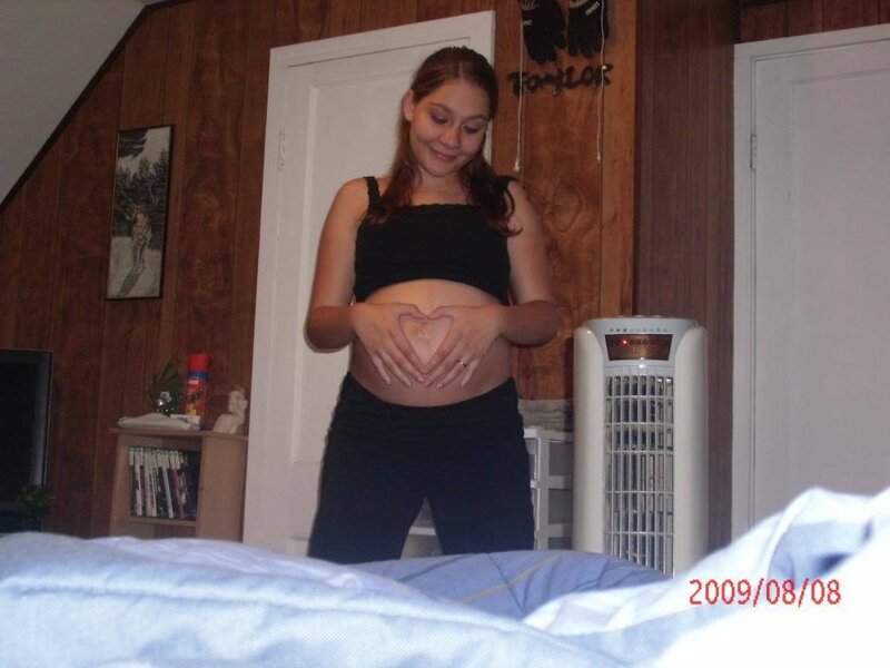 Pregnant Woman Making Heart