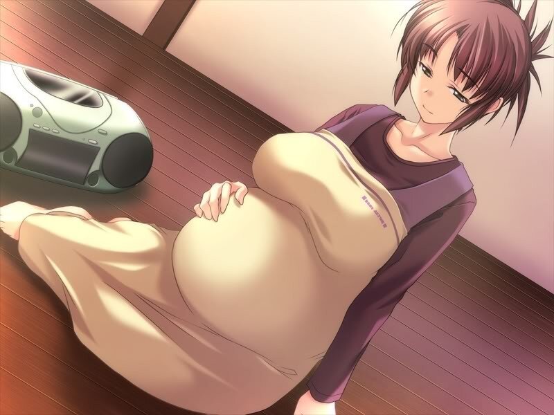pregnant woman on floor