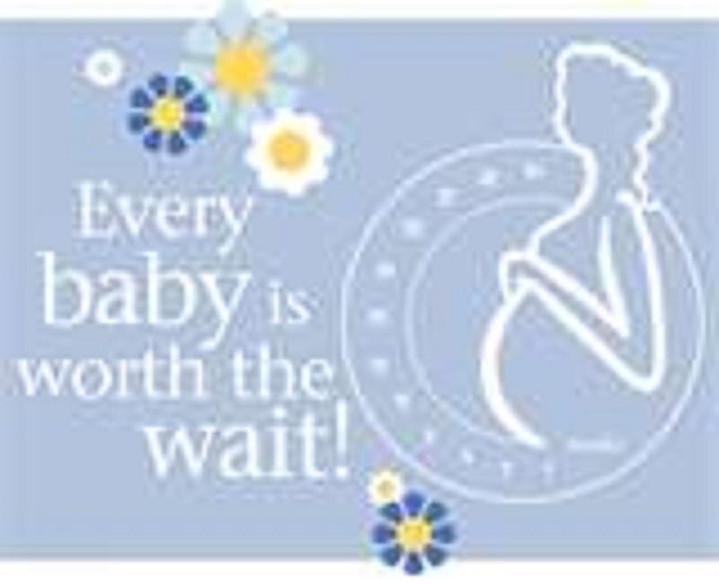 Pregnant Woman Silhouette — Blue