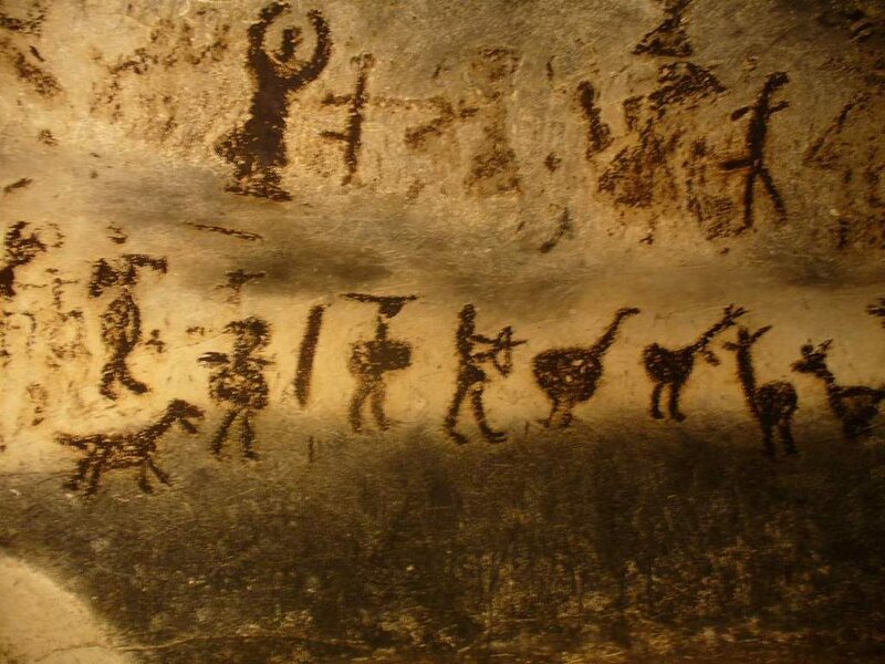 Prehistoric Cave Painting — Brown