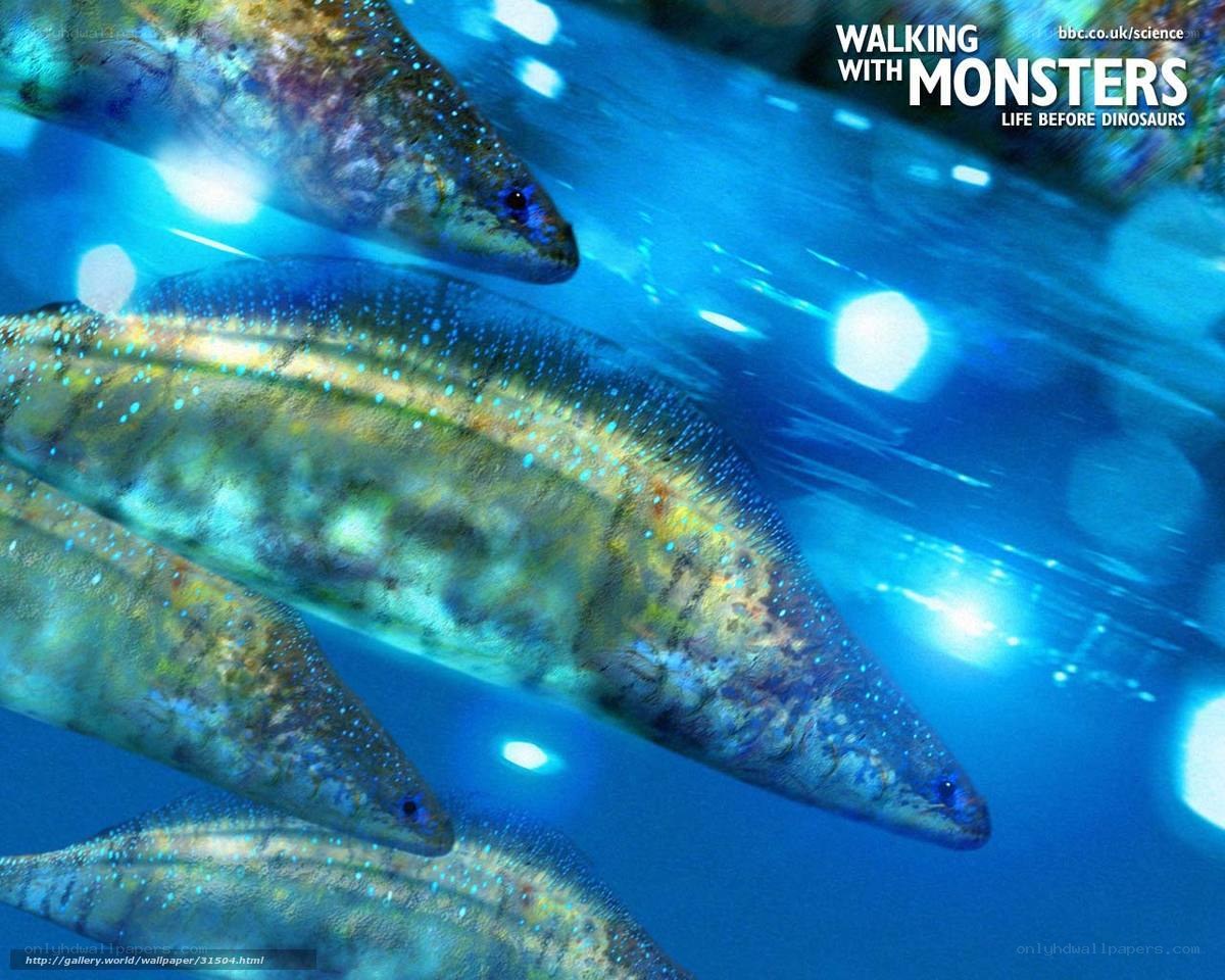 Prehistoric fish in ancient seas