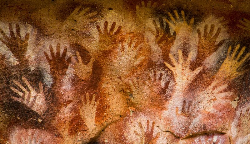 prehistoric hand stencils