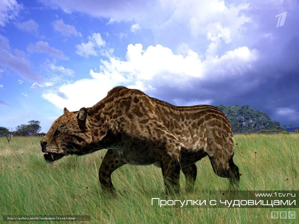 Prehistoric saber-toothed cat
