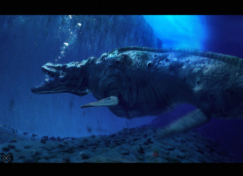 prehistoric sea creature swimming