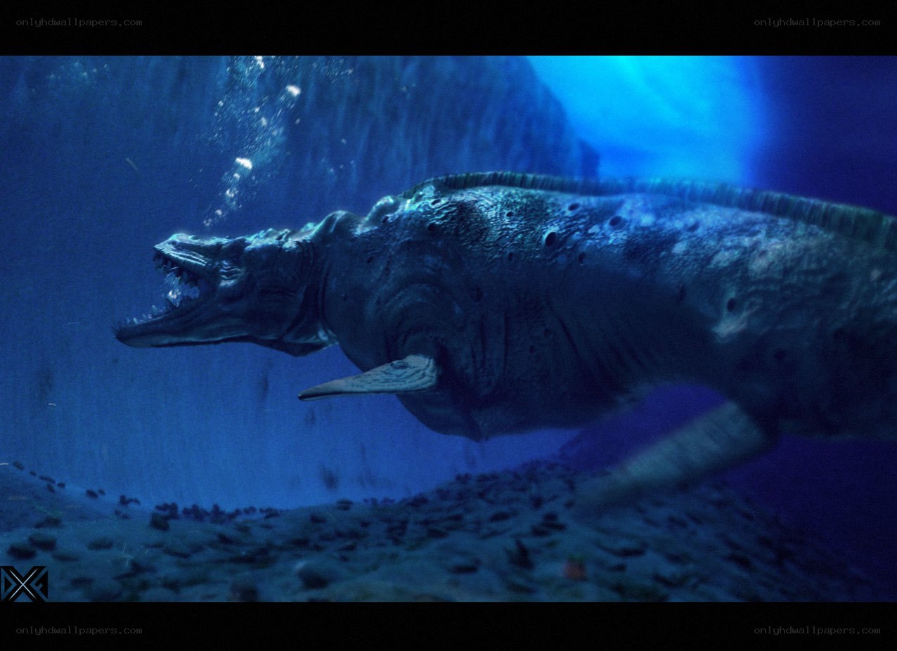 prehistoric sea creature swimming