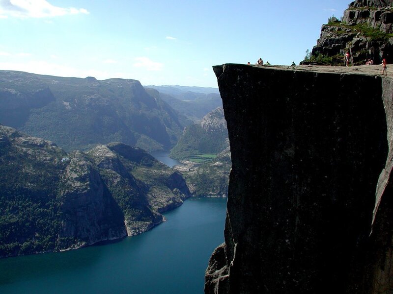 Preikestolen Cliff — Blue, Dramatic