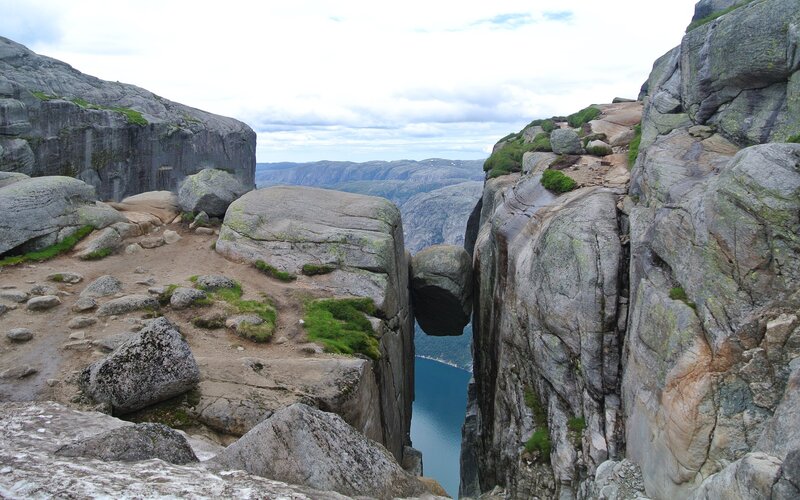 Preikestolen Rock Formation — Gray, Dramatic