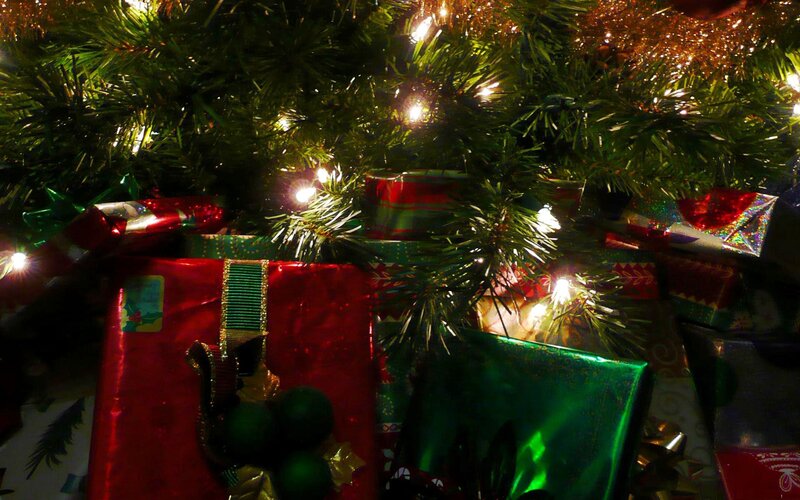 Presents under Christmas Tree