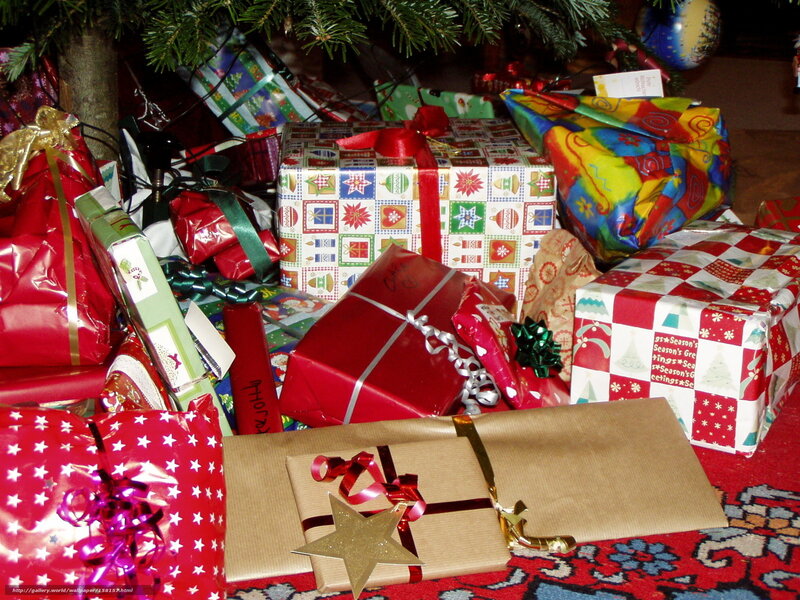 Presents under Tree — Red