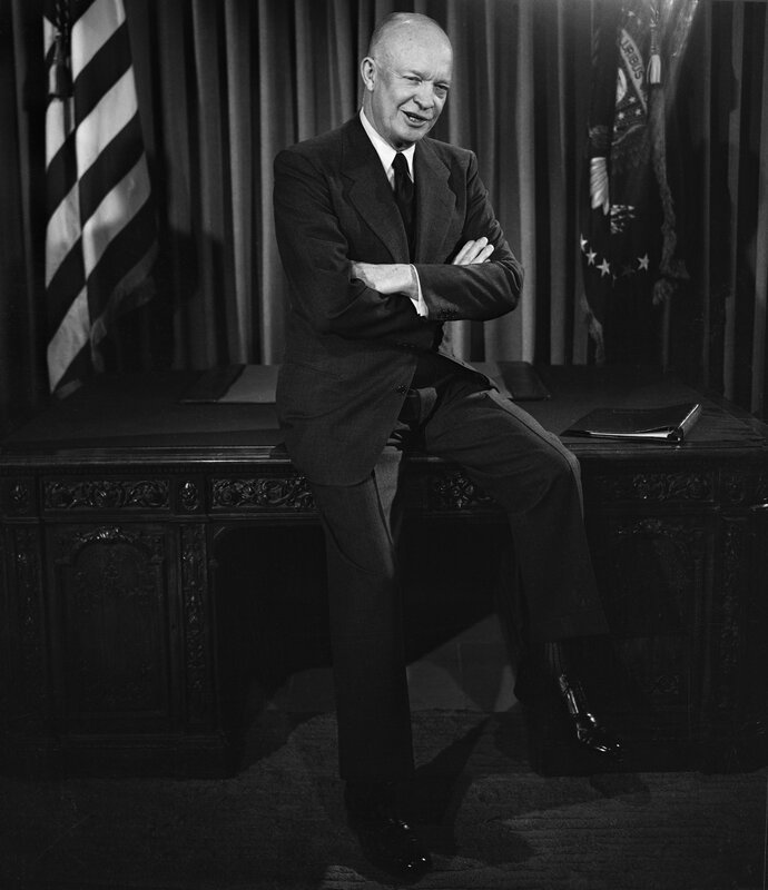 President Eisenhower at his desk