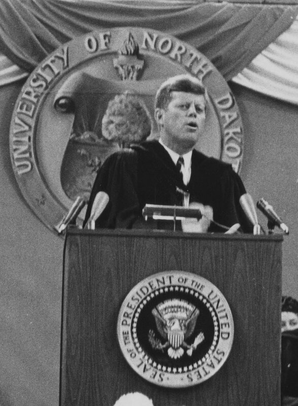 President Kennedy at University of North Dakota