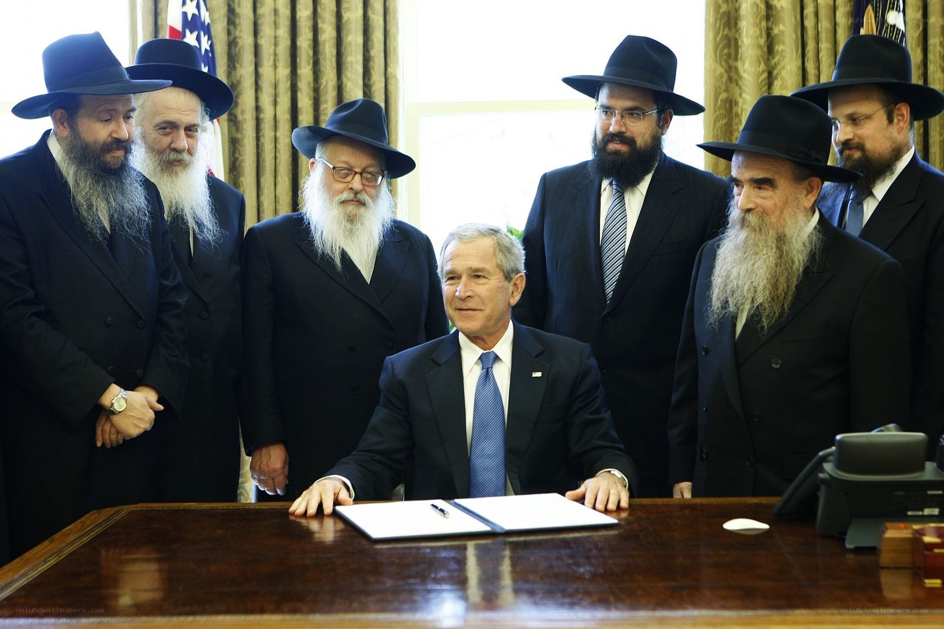 President with rabbis